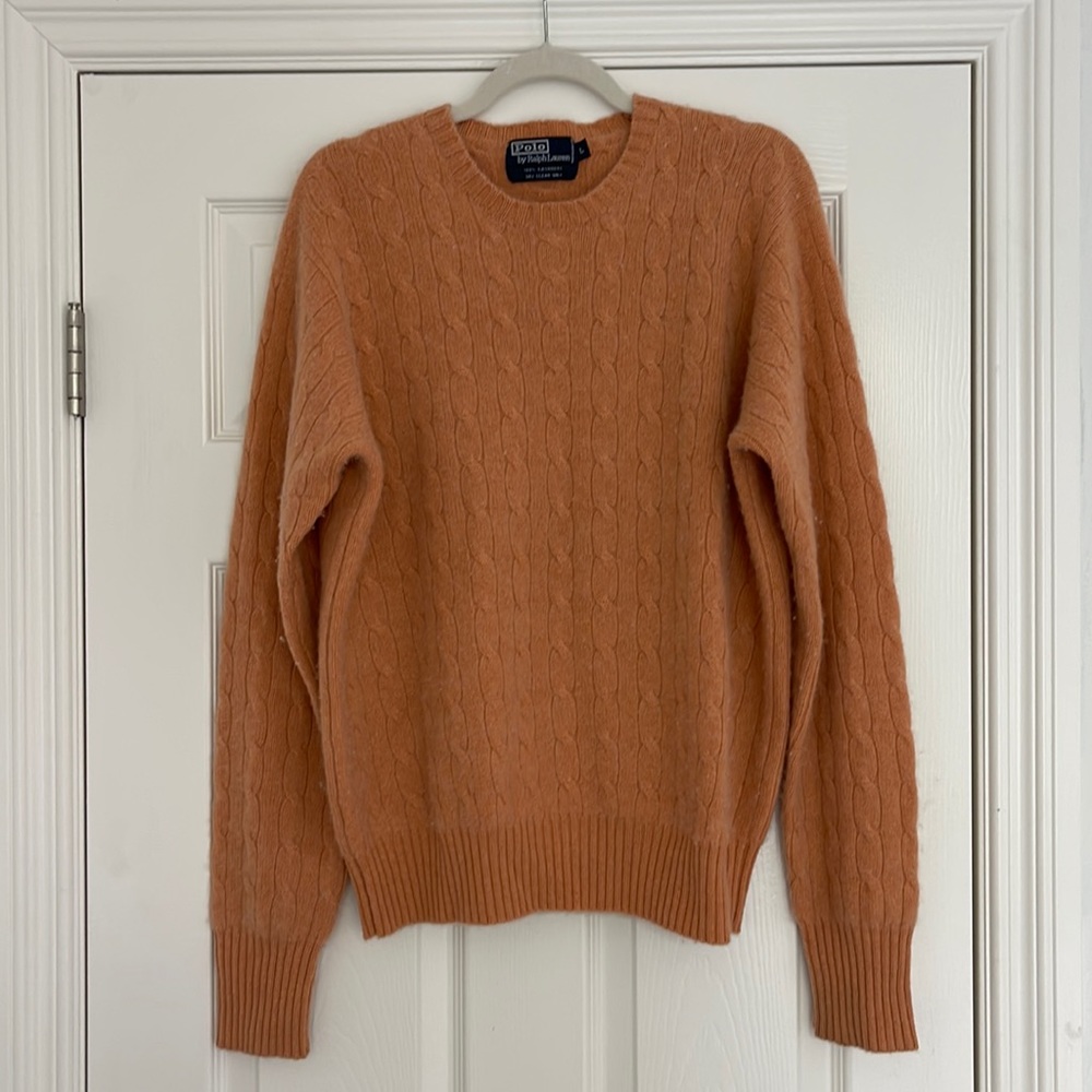 Polo Ralph Lauren cashmere cableknit sweater.